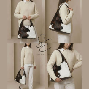 Sac Hobo en Cuir de Vachette SEHRAINN pour Femme, Grande Capacité, Sac à Bandoulière Style Western, Sac à Main Personnalisable, Sac Fourre-Tout Cowgirl - Product Image 2