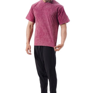 T-shirts homme délavés à l'acide, effet vintage, en mélange de coton, coupe décontractée, matière respirante, manches courtes, style décontracté, mode streetwear - Product Image 1