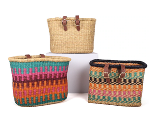 Cesta de Bolga de algas marinas hecha a mano Modelo simple Cesta de Bolga de algas marinas Hecho en Vietnam Artesanía DHT - Product Image 3