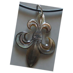 Collar con Estilo de Tallado de Concha, Joyería de Concha, Collar de Perlas Negras con Estilo de Tallado - Product Image 3