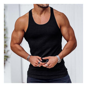 Camiseta sin mangas a la moda para hombre, chaleco transpirable de secado rápido para gimnasio, entrenamiento, Yoga, correr, Fitness, ropa deportiva informal de verano - Product Image 3