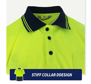 Fabricant d'uniformes de travail haute visibilité sur mesure Construction réfléchissante de sécurité 2025 Polo de sécurité personnalisé pour hommes - Product Image 5