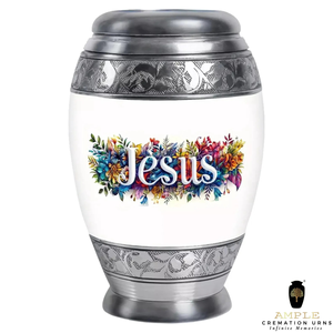 Christian Aluminum Cremation <b>Urn</b> Cross engraved design Cremation <b>Urns</b> Meena Coating Leak-Proof Design Keepsake & <b>Large</b> Options - Product Image 3