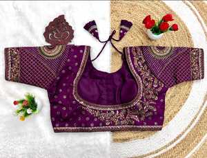 Blusa de diseñador de lujo de boutique india lista para usar ropa étnica bordado de novia pesado trabajo hecho a mano y trabajo de secuencia Ropa Étnica - Product Image 2