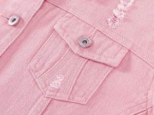 <b>Top</b> Selling Women Denim Jacket Light Wash Patch Sleeve Jean <b>Coat</b> Casual Fall Fashion Outerwear Denim Jacket - Product Image 5