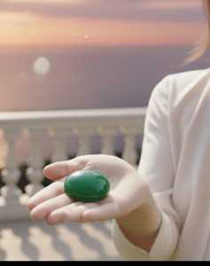 พลอยออนิกซ์สีเขียวธรรมชาติทรงหลังเบี้ยแบบคลาสสิก เรียบเนียน จาก H a Gems รุ่น 90 รูปทรงผสม สำหรับทำเครื่องประดับ - Product Image 6