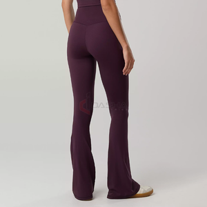Legging évasé Bootcut à taille haute pour femmes Pantalon de yoga slim pour le contrôle du ventre Fabricant de vêtements de fitness et d'entraînement - Product Image 1