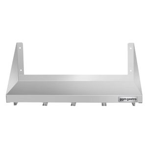 Estante de Pared Comercial de Acero Inoxidable para Contenedores 4x GN 1/6 - 800x300mm - de un Solo Nivel - Product Image 5