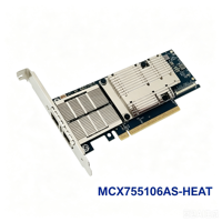 Adaptador de Red para Servidor Connect X-7 MCX755106AS-HEAT 400GbE PCIe Gen5 QSFP112 RDMA GPUDirect AI HPC Nuevo