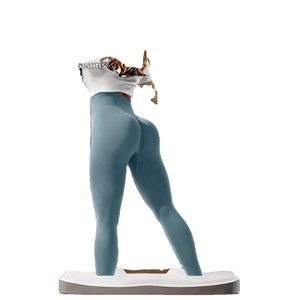 Women's High-Waisted Breathable Seamless Yoga <b>Pants</b> Spandex/Nylon Material Tummy Control Sculpting for Leg Shaping Elastic Waist - Product Image 3