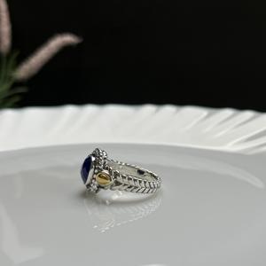 Natural Lapis <b>Ring</b> 925 Silver Handmade Gemstone Jewelry for Everyday Wear - Product Image 4