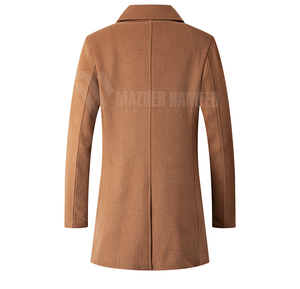 เสื้อโค้ทขนสัตว์ผู้ชายดีไซน์ล่าสุด แขนยาว สไตล์ใหม่ 2025 เสื้อโค้ทขนสัตว์ผู้ชาย เสื้อโค้ทผ้าฝ้าย - Product Image 5