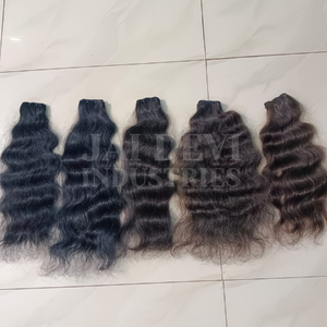 Extensions de cheveux indiens alignés sur les cuticules vierges Remy de haute qualité 12A non transformées Style de vague d'eau profonde en vrac du vendeur en gros - Product Image 5