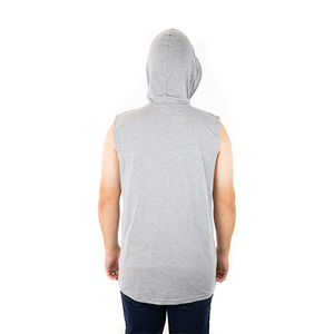 Sudadera sin mangas para hombre al por mayor, diseño muscular transpirable, de secado rápido, de elastano/poliéster, personalizada para entrenamiento de verano - Product Image 3