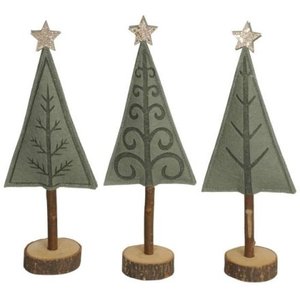 Wooden <b>log</b> base and golden star standing tree Christmas decoration wholesale for home party hanging <b>decor</b> new year Xmas party - Product Image 2