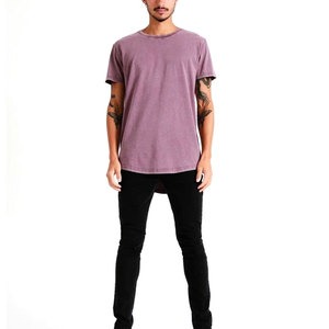 Customs Vintage Bulk Blank Knitted Poliéster/Mezcla de algodón Oversized Regular Fit Hombres Camisetas al por mayor - Product Image 5