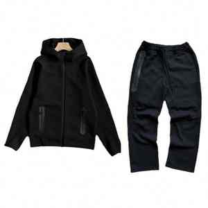 Nuevo diseño chándal hombres Tech Fleece cremallera Sudadera con capucha hombres gimnasio desgaste Fitness entrenamiento chándal - Product Image 1