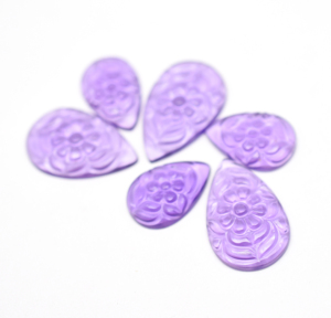 Tallas de pera amatista de laboratorio 20X14mm 17X11mm tamaños tallados a mano púrpura laboratorio creado amatista piedras preciosas para fabricación de joyas - Product Image 2