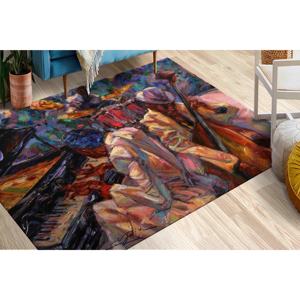 Alfombra Estampada con Diseño de Músicos de Jazz, Alfombra de Lujo para Salón, Exterior, Entrada, Estilo Africano, Piano, Alfombra Suave No Tejida - Product Image 3