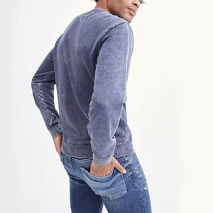 Nueva llegada 2025 personalizar algodón lavado ácido sudadera alta calidad diseño ropa estampado cuello redondo pulóver - Product Image 5