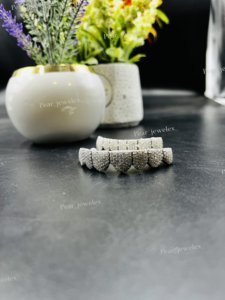 Grillz personnalisé en argent sterling 925, serti de moissanite ronde, style hip-hop, pour homme et femme, idéal pour les soirées. - Product Image 2