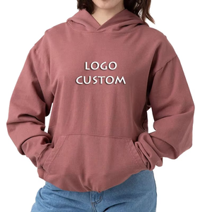 Sudaderas con capucha gruesas informales de alta calidad para mujer, sudaderas con bolsillos de canguro de gran tamaño personalizadas para mujer - Product Image 1
