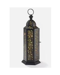 Modern Design Iron Etching <b>Lantern</b> with Black Black Powder Coated and Gold Mirgan Inside the <b>Lantern</b> <b>Camping</b> <b>Lanterns</b> - Product Image 3