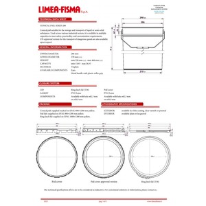 ถังทรงกรวยเหล็กเคลือบคุณภาพดีที่สุด ขนาด 286 มม. พร้อมฝาแบบมีหูจับหรือฝาแบบมีห่วงล็อค ความจุรวมตั้งแต่ 13 ถึง 27 ลิตร - Product Image 2