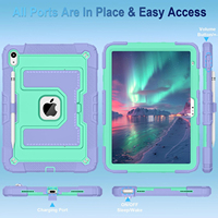 Housse de protection antichoc pour tablette avec béquille stable pour iPad A16 11e génération 11 pouces 2025 iPad 10e génération 10,9 pouces 2022