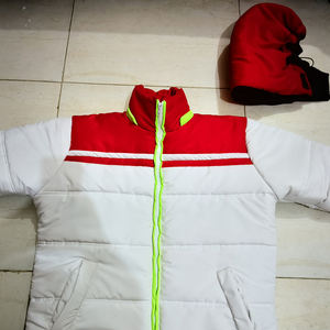 Veste matelassée en nylon pour homme, manteau d'hiver chaud à capuche, col coloré, fermeture éclair, coupe-vent, chauffante, séchage rapide, haute qualité, personnalisable OEM - Product Image 4