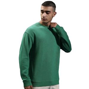 Pull-over tricoté 100% coton à la mode pour hommes Design simple Confortable et surdimensionné pour toutes les saisons Logo avant - Product Image 3