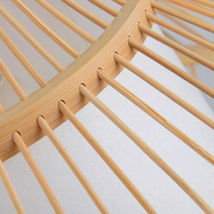 ไม้ไผ่ปอกระเจาข้าวโพดกรอบโคมไฟเพดานไม้ทนทานเป็นมิตรต่อสิ่งแวดล้อมของตกแต่งบ้าน - Product Image 4