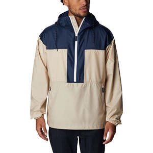 Veste coupe-vent à demi-zip en toile enduite pour homme, légère, respirante, en polyester, pour l'entraînement en plein air - Product Image 1