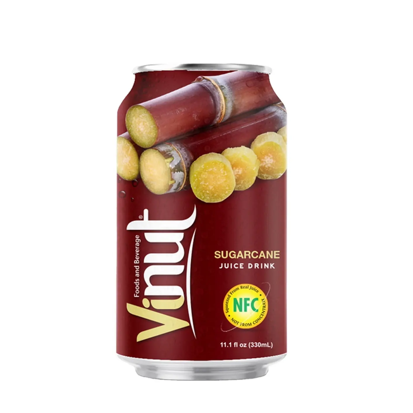 Grosir 330ml minuman kaleng 100% jus buah tebu sampel gratis lemak rendah Label pribadi minuman produsen OEM dari Vietnam