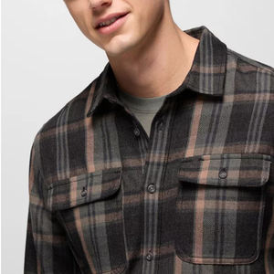 Automne extérieur vêtements quotidiens coton recyclé Polyester tissu Double poche et couture latérale intérieure cachette poche Design flanelle chemise - Product Image 4