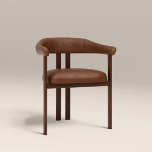 Chaise de salle à manger SINTERIOR VINTAGE TAN ARBOR CARVER - Product Image 4