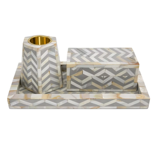 Ensemble de brûleur Bakhoor en incrustation de nacre florale colorée avec bol en laiton et boîte de rangement Ensemble cadeau fait main - Product Image 1