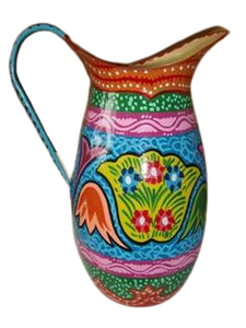 Hermosa jarra de acero pintada a mano con arte de camión, jarra de acero pintada a mano al por mayor, jarra de acero de arte tradicional - Product Image 5