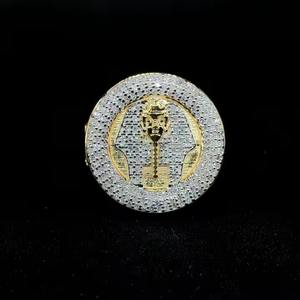 Bague en diamant de laboratoire en or blanc de luxe Design Hip Hop du fournisseur indien pour les fêtes de mariage et les festivals - Product Image 1