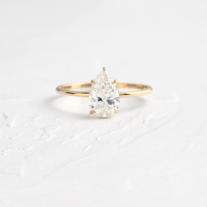 Nouvelle mode Moissanite poire coupe bague de fiançailles GRA diamant certifié fabrication de l'Inde à diamant bijoux pour les femmes - Product Image 5