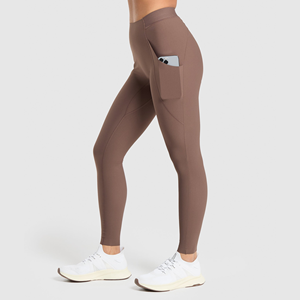 2025 mallas deportivas de cintura alta para mujer, pantalones de Yoga con control de barriga y levantamiento de glúteos con bolsillos laterales, mallas de gimnasio para Fitness - Product Image 1