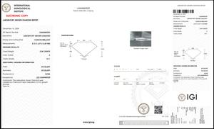 2.04ct Coussin Brilliant Cut Lab-grown Diamond IGI Certified E Color VS1 Clarity Lab-Stone - Product Image 5