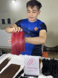 ผมดิบเวียดนามผมตรงสองสีมัดผมตรงสีเต็ม - Product Image 4