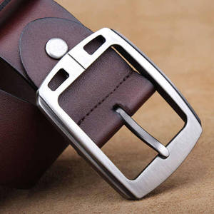 เข็มขัดหนังวัวสไตล์วินเทจสำหรับผู้ชายทำมือพร้อมหัวเข็มขัดเหล็ก - Product Image 2