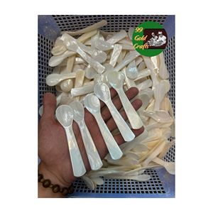 Cuillère en nacre faite à la main du Vietnam Vaisselle en coquille naturelle idéale pour le dessert au sel de mer de caviar et la présentation de luxe - Product Image 3