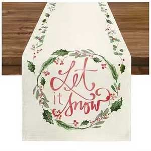 Bulk Supply Customized Design Luxury Style Washable 100% Cotton Embroidered <b>Table</b> <b>Runner</b> with Custom Logo - Product Image 6