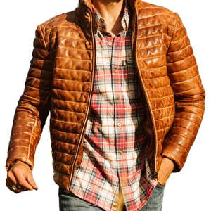 Chaqueta acolchada de cuero ligera personalizable de alta calidad para hombre cuello con capucha estilo burbuja tela opciones al por mayor - Product Image 4