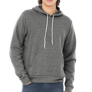 Sudaderas con capucha de lona Tri-blend Heather Grey Charcoal Bella - Product Image 1