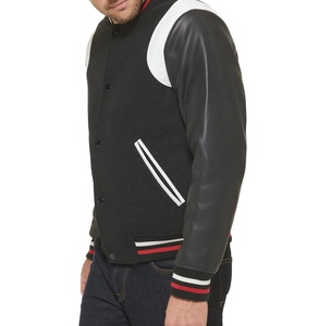 High Quality Wool Varsity Jacket New Design Breathable Comfortable Custom Logo Leather Sleeves CollegeBaseballjacket for men - Product Image 6