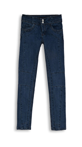 Pantalons en jean slim fit, vêtements pour femmes, jean bleu délavé surdimensionné, pantalon évasé pour femmes, pantalon en jean avec logo personnalisé à vendre - Product Image 2